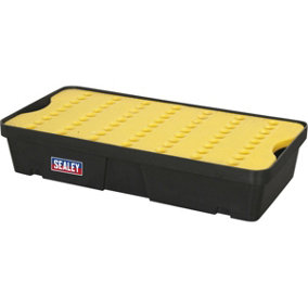 30L Spill Tray with Platform - Holds 2 x 25L Drums - High-Density PE Plastic