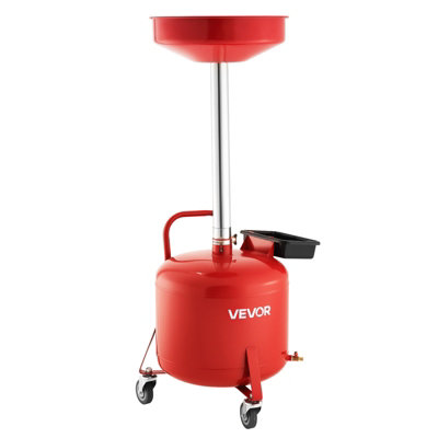 30L Waste Oil Drain Tank, Industrial Fluid Drain Tank with Adjustable ...
