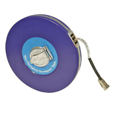 QWORK 100-Foot Fiberglass Tape Measure - 1/2 Inch Wide, Dual Sided (Feet/Inches & Metric)