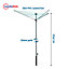 30M 3 Arm PVC Coated Rotary Airer
