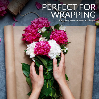 30m Brown Paper Roll - 400mm - 80gsm Kraft Paper - Brown Wrapping Paper ...