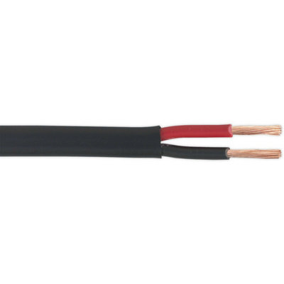 30m Flat Twin Automotive Cable - 17.5 Amps - Thick Walled - Twin Core Conductor
