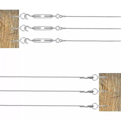 30M Garden Fence Wire Stainless Steel Cable Rope Kit Wire Rope Catenary ...
