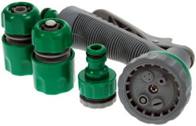 30m Garden Hose Nozzle Watering Reinforced Pipe Reel Attachments Spray Gun New