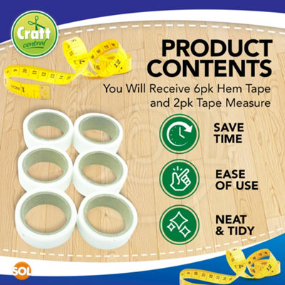 30m Hemming Tape and  2x 150cm Measuring Tape - 3