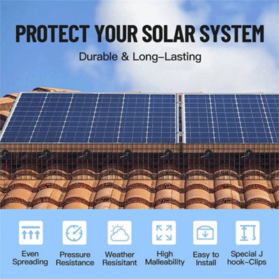 30M Solar Panel Bird Wire Mesh Guard Kit Proofing Pigeons Pest Clips ...