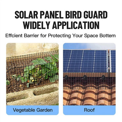 30M Solar Panel Bird Wire Mesh Guard Kit Proofing Pigeons Pest Clips ...