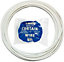 30m White Plastic Coated Curtain Wire Hanging Cord Cable Hook Eye Window Net New