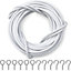 30m White Plastic Coated Curtain Wire Hanging Cord Cable Hook Eye Window Net New