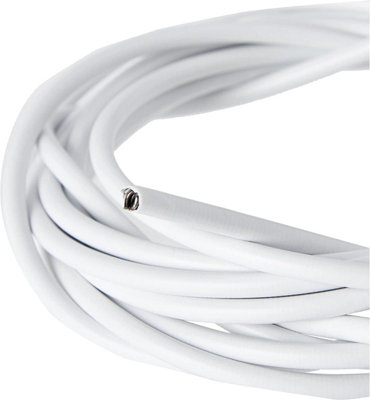 30m White Plastic Coated Curtain Wire Hanging Cord Cable Hook Eye Window Net New - 7