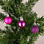 30mm/12Pcs Christmas Baubles Shatterproof Purple,Tree Decorations