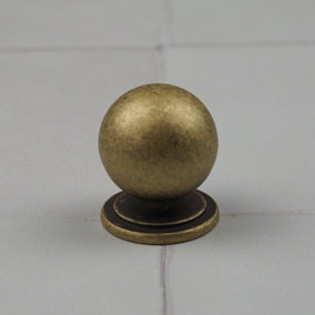 30mm Antique Brass Rounded Knob