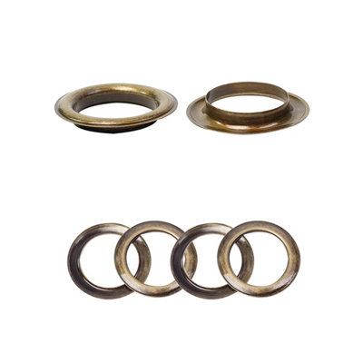 30mm Brass Eyelets with Washers, Rust-Proof Grommets, Bronze - 10pcs