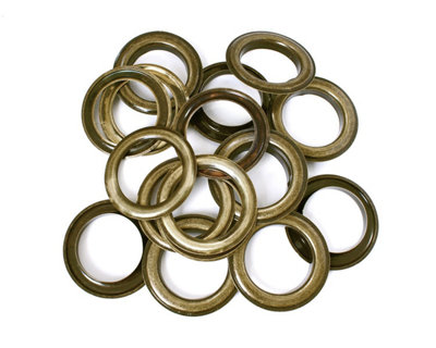 30mm Brass Eyelets with Washers, Rust-Proof Grommets, Bronze - 10pcs