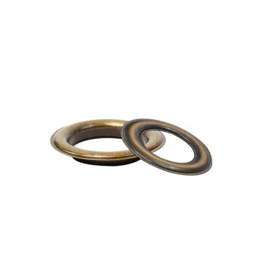 30mm Brass Eyelets with Washers, Rust-Proof Grommets, Bronze - 10pcs