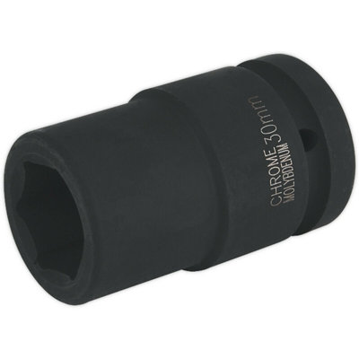 30mm Chrome Molybdenum Deep Impact Socket - 1 Inch Drive Wrench Tool
