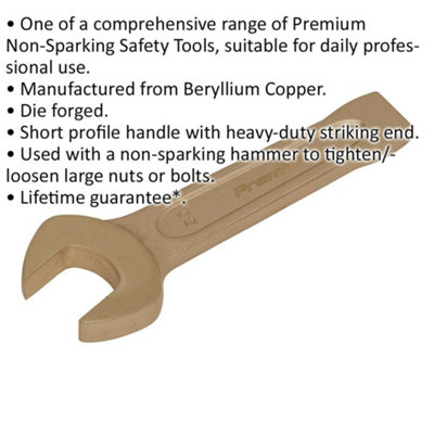 30mm Non-Sparking Slogging Spanner with Short Profile Striking End