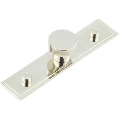 30mm Polished Nickel Cupboard Knob with Stepped Backplate - Kitchen Cabinet Knob
