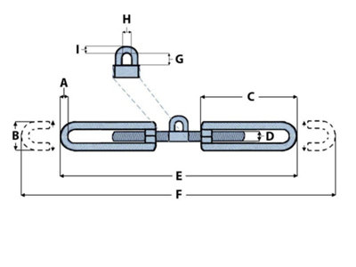 30MM Self Colour Hamburger Turnbuckle (Lashing Marine DD)