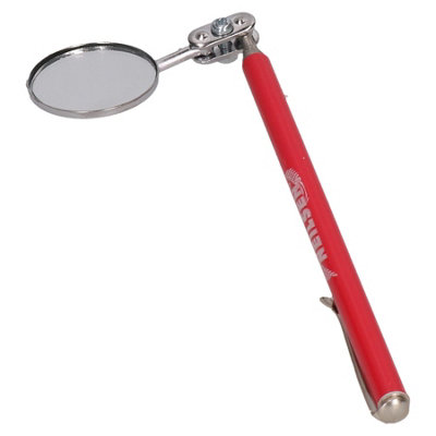 30mm Telescopic Extendable Inspection Mirror 190mm - 605mm Non Slip Handle