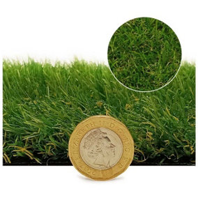 30mm Thick Artificial Grass, Synthetic Fake Grass, Pet-Friendly Artificial Grass, Fake Grass For Lawn-11m(36'1") X 2m(6'6")-22m²