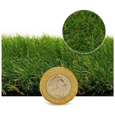 30mm Thick Artificial Grass, Synthetic Fake Grass, PetFriendly