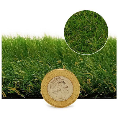 30mm Thick Outdoor Artificial Grass, Synthetic Fake Grass, Pet-Friendly Artificial Grass For Lawn-2m(6'6") X 2m(6'6")-4m²