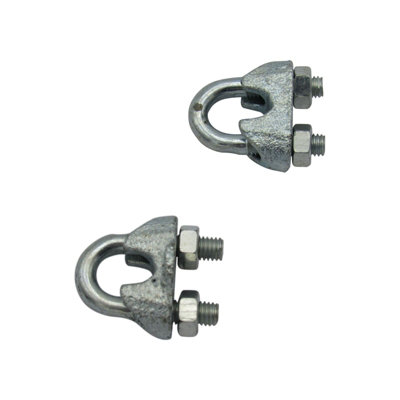30MM  Wire Rope Grips x2 -  DIN741 Galvanised Cable Clamp