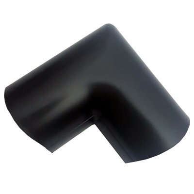 30mm x 15mm Black Clip Over Over Door Top Trunking Adapter Wall Conduit AV TV