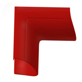 30mm x 15mm Red Clip Over Internal Bend Trunking Adapter 90 Degree Conduit