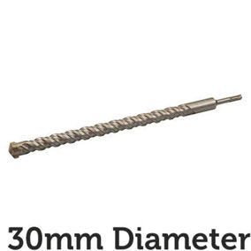 30mm x 460mm SDS Plus Crosshead Masonry Drill Bit Tungsten 4 Point Cutting Head