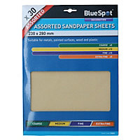 30pc Assorted Sandpaper Sanding Sheets for Metal Wood Plastic Mixed Grit Pack