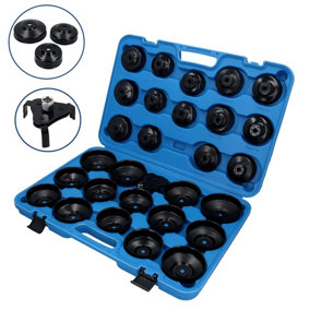 30pc Oil Filter Wrench Remover Installer Removal Sockets Cup Type 86 - 106mm