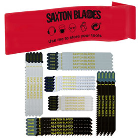 30pc Saxton T Shank Jigsaw Blades Set T144D T101B T101BR T111C T101AO T118G Wood & Metal