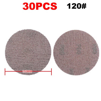 Sourcing Map 30pz Dischi Abrasivi A Spugna 150mm 1500 Grit - Gancio E Anello, Bagnato/Asciutto Per Legno E Auto - 3