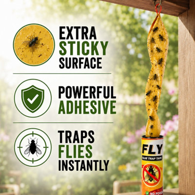 30pcs Extra Sticky Fly Traps Insect Catchers