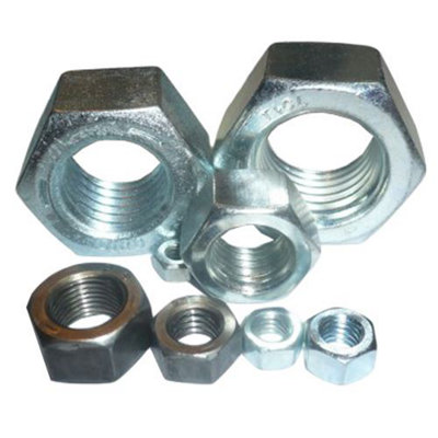 30pcs M6 Hexagon Full Nut Zinc Plated Steel Hex Nuts for Screw Bolts DIN934