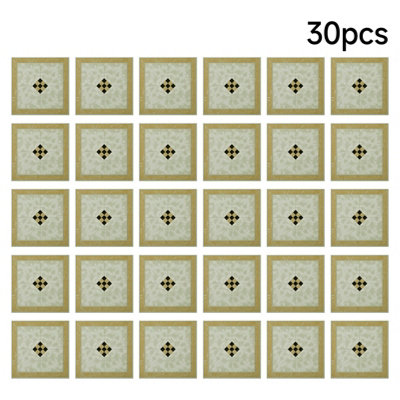 30Pcs Peel and Stick PVC Flooring Tiles Set