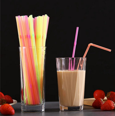 30PCS Straws Flexible Bendable Drinking Straw Colourful Wedding ...