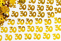 30th Birthday Confetti Gold 1 pack x 14 grams birthday decoration Foil Metallic 1 pack