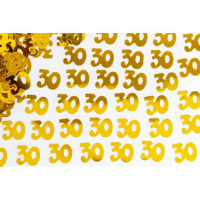 30th Birthday Confetti Gold 1 pack x 14 grams birthday decoration Foil Metallic 1 pack