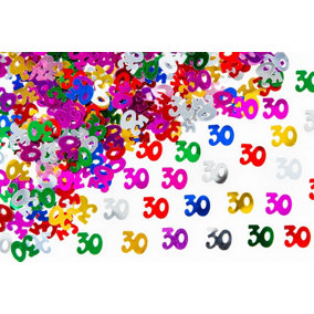30th Birthday Confetti Multicolour 1 pack x 14 grams birthday decoration Foil Metallic 1 pack