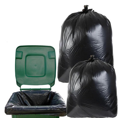 30x Black Large Capacity 240L Wheelie Refuse Sacks For Outdoor Bins - 3