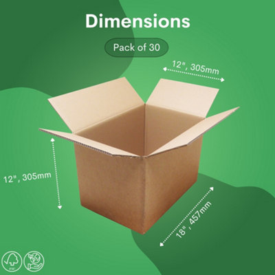 30x Large (L) Cardboard Boxes - Strong Double Wall Removal Moving Boxes