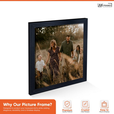30x30CM Black Modern Step Picture Frame - Perfect For Posters, Photos ...