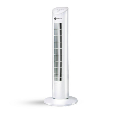 31 inch Oscillating Tower Fan with Aroma Function White