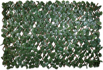 Prime Plus Artificial Expandable Faux Leaf Fence Privacy Screen For Balcony Patio 1Pc Green 2X1M