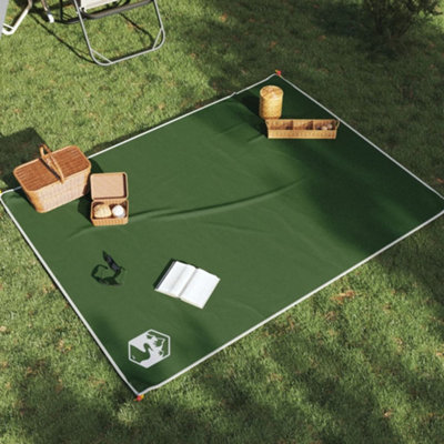 Berkfield Picnic Blanket With Pegs Green 205X155 Cm