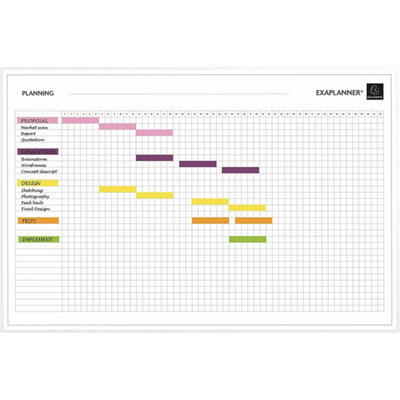 Accessotech Exaplanner Project Management Magnetic Wall Planner