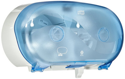 Tork Lotus nextturn double twin toilet roll dispenser Blue Plastic 5022251 New - Image 2